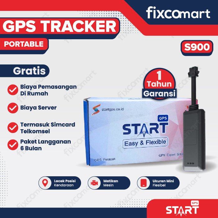 GPS Tracker  Alat Pelacak Kendaraan Motor Mobil - Start GPS S900  Alat Keamanan Kendaraan Mobil Moto