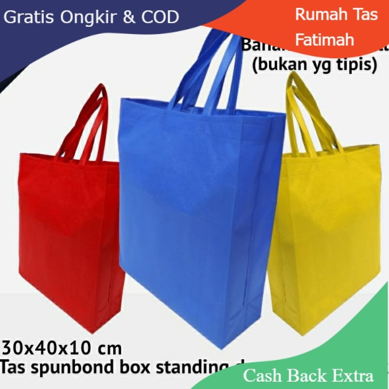 

Promo (ECER) TAS SPUNBOND POLOS TEBAL UKURAN 40x30x10 TAS HAJATAN POLOS MURAH TAS SPUNBOND POLOS MURAH By Rumah Tas Fatimah