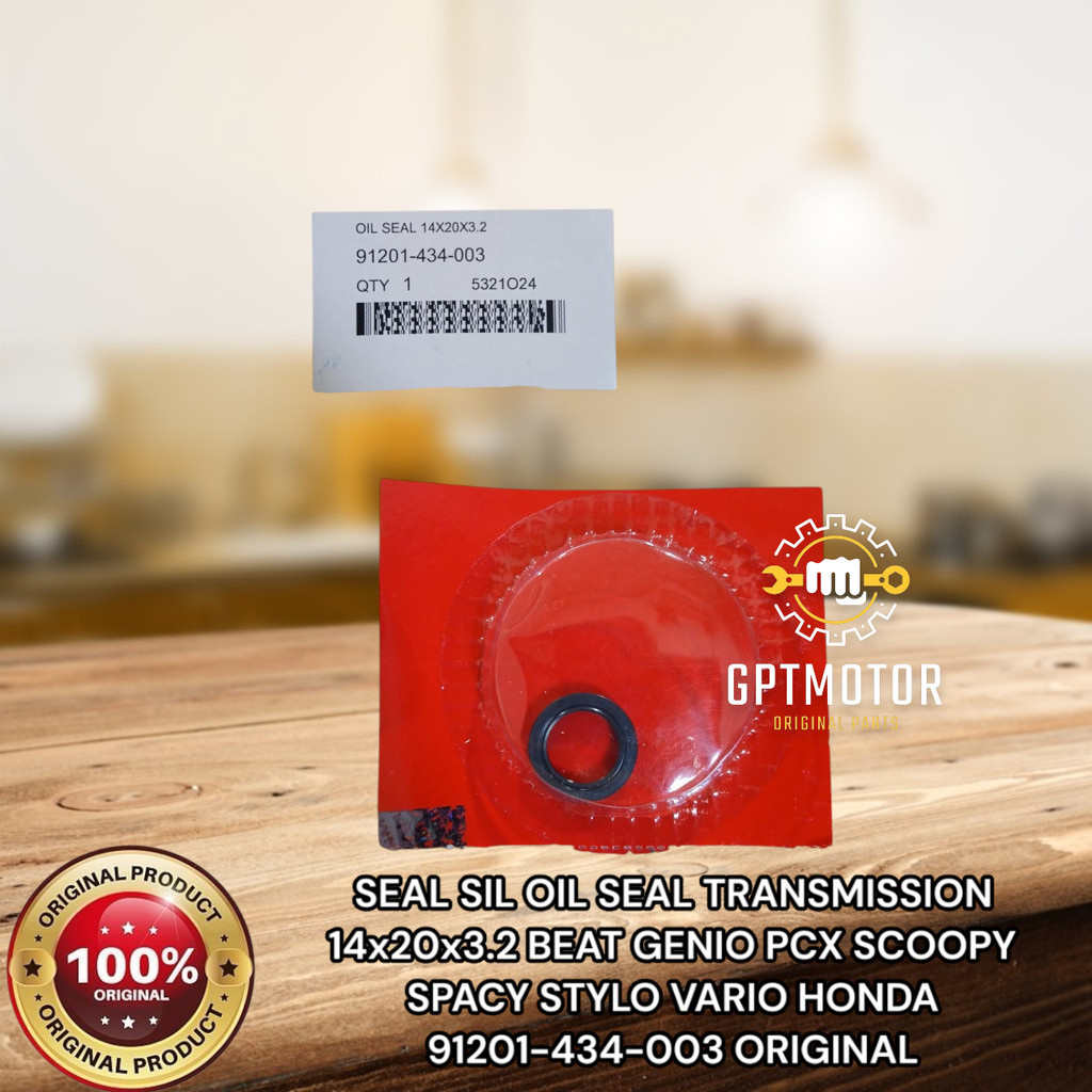 SEAL SIL OIL TRANSMISSION 14x20x3.2 BEAT GENIO PCX SCOOPY STYLO VARIO AHM 91201-434-003