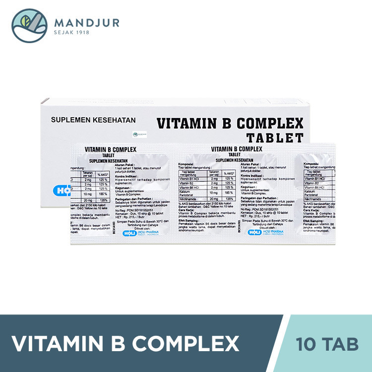 Vitamin B Complex 10 Tablet - Suplemen Vitamin B Complex