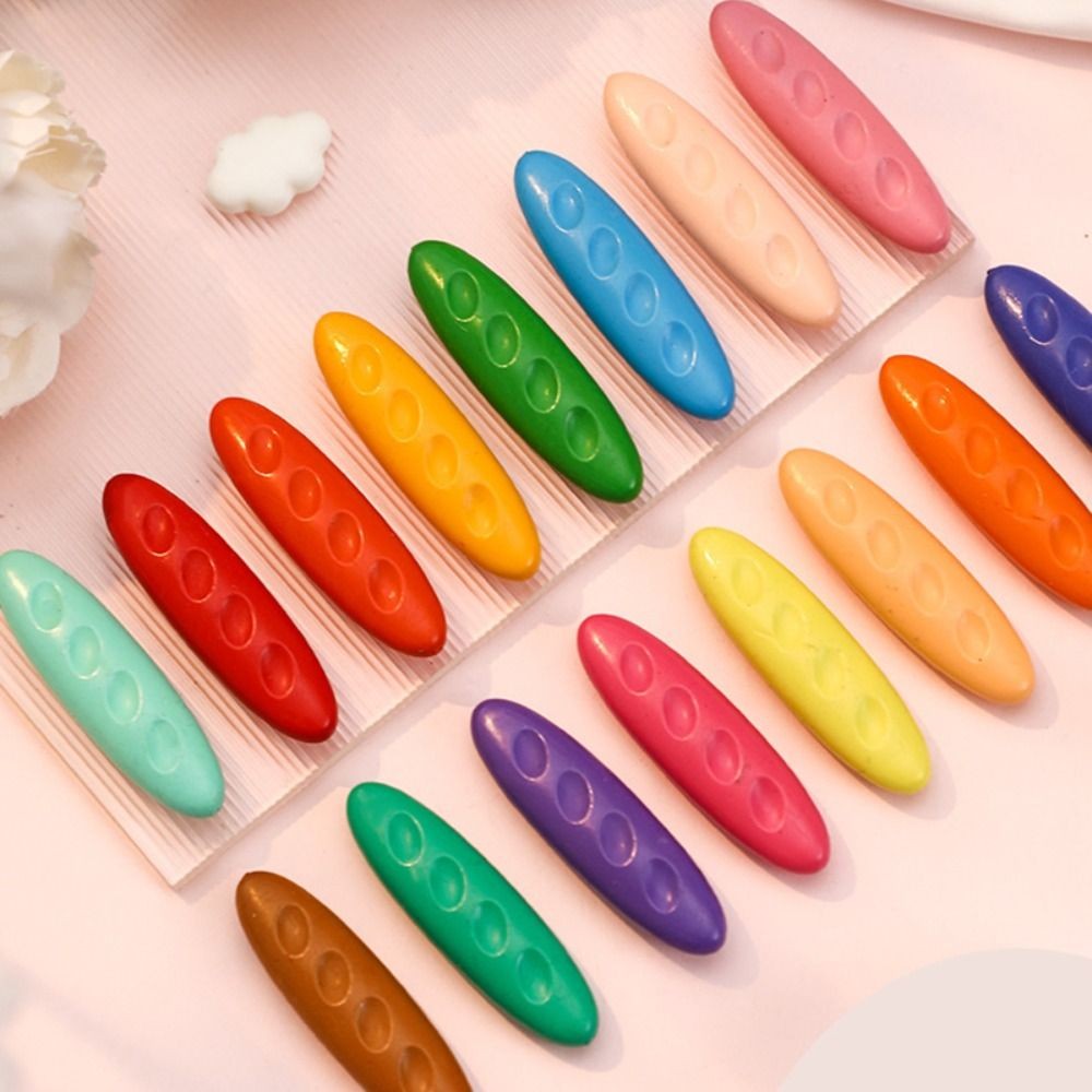 

12/24/36 Colors Colored Crayon Plastic Crayon Do Not Dirty Hands Washable Erasable Oil Painting Stick Wax Pencil Painting Tools