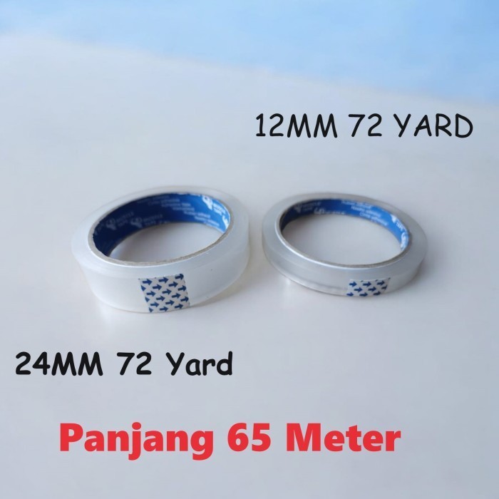 

[ATS] Isolasi Selotip Lakban Kecil Sedang Bening Transparan Transparant ATK Kantor 1 1/2" 1/2 inci Inch 72 Yard Lebar 12 & 25 mm 12mm 24mm 12 24 mm Panjang Muscle Tape 45 Micron Lengket 65M 65 Meter