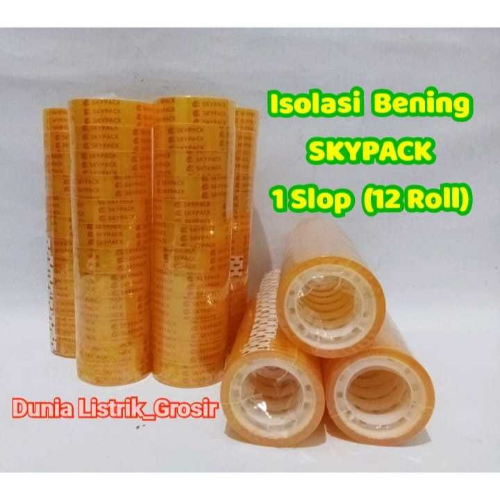 

HOT SALE!!! Isolasi Bening Selotip Per Slop isi 12 Pcs Super lengket Isolasi Tape 12mmX10y, Grosir murah!!!