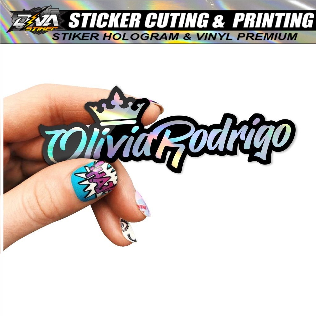 

Stiker Nama Mahkota Queen & King Custom Tulisan Hologram