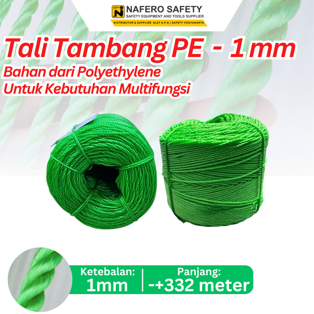 

Tali Tambang Plastik 1 MM PE KOMPAS Panjang -+332 METER Tali Layang Layang Tali Pertanian Tali Bangunan