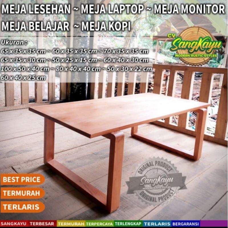 Meja kayu  100x60x55 cm meja monitor meja laptop