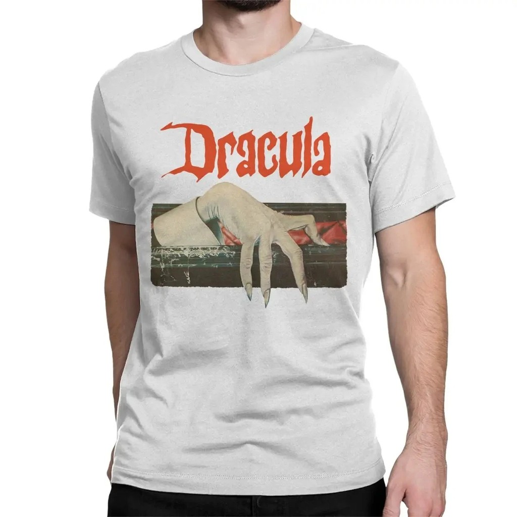 Kaos Pria Vintage Dracula Kaos Leher O Lengan Pendek
