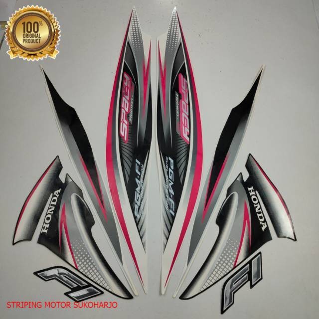 (ORI) striping honda spacy fi 2012 2013 putih  kualitas original