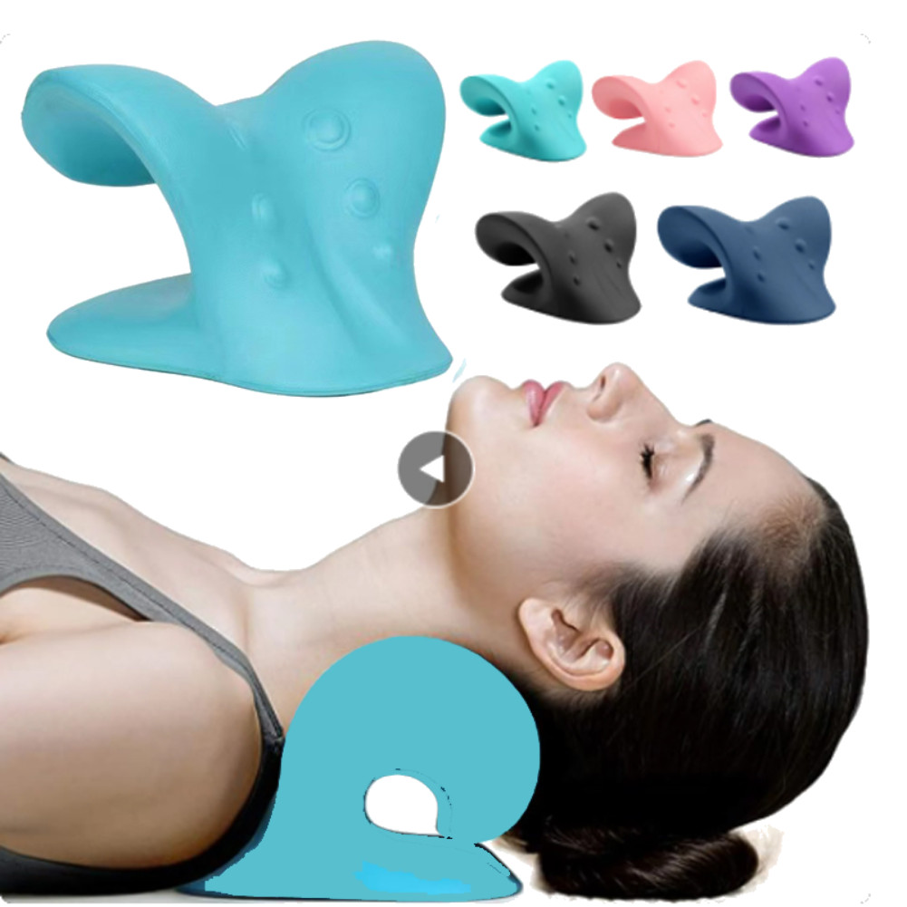 

Ergonomic Neck Traction Pillow Pain Relief Neck and Shoulder Relaxer Chiropractic Pillow for TMJ Headache Muscle Tension