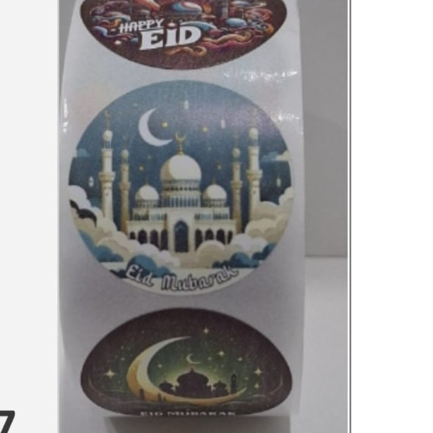 

Stiker Label Idul Fitri BULAT Sticker Eid Mubarak Ucapan Hari Raya Lebaran 500PCS