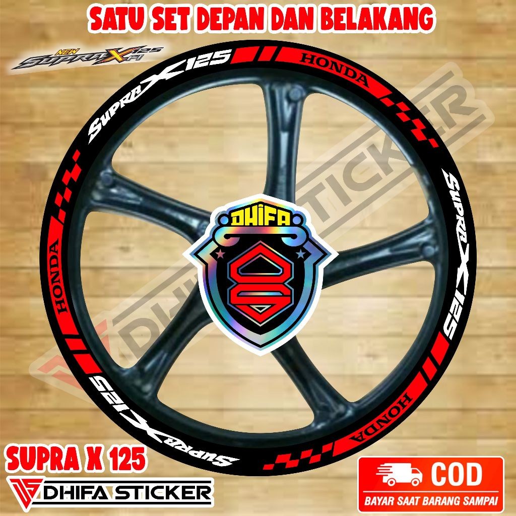 Stiker Cutting Velg Supra X 125 Velg Racing