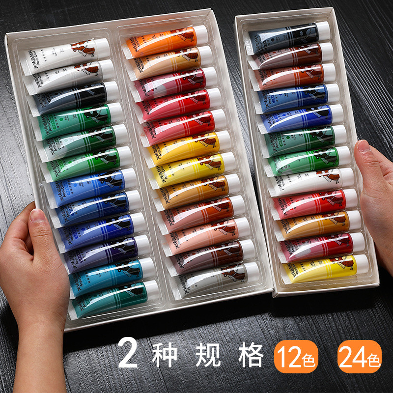 

Cat Akrilik 24/36 Warna 12ml Acrylic Colours Painting Cat Lukis Akrilik Set SF6