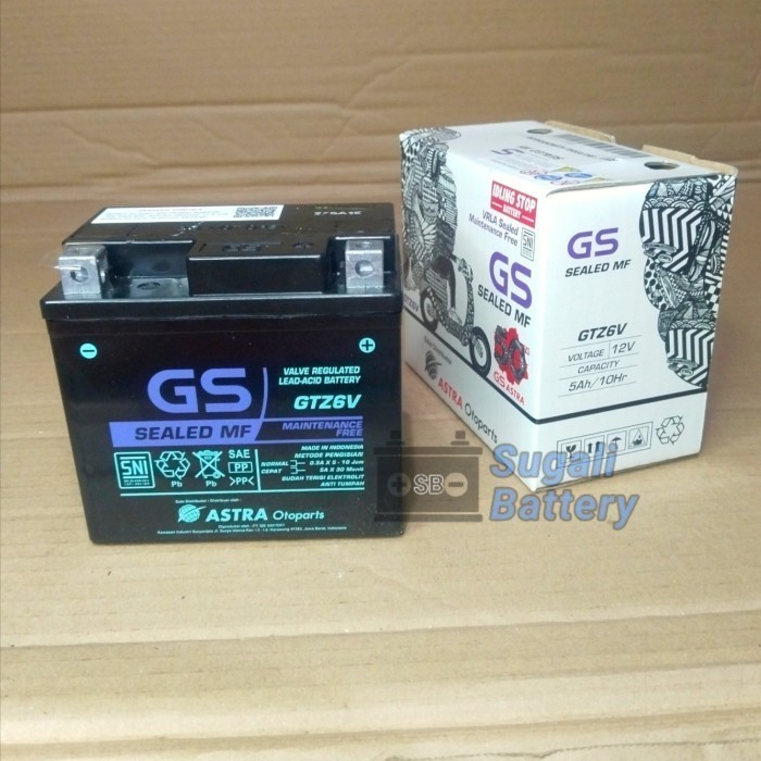 Aki Motor Honda All New BeAT Scoopy Idling Stop ISS GS ASTRA GTZ6V MF kering 12v 5Ah Astra Otoparts 