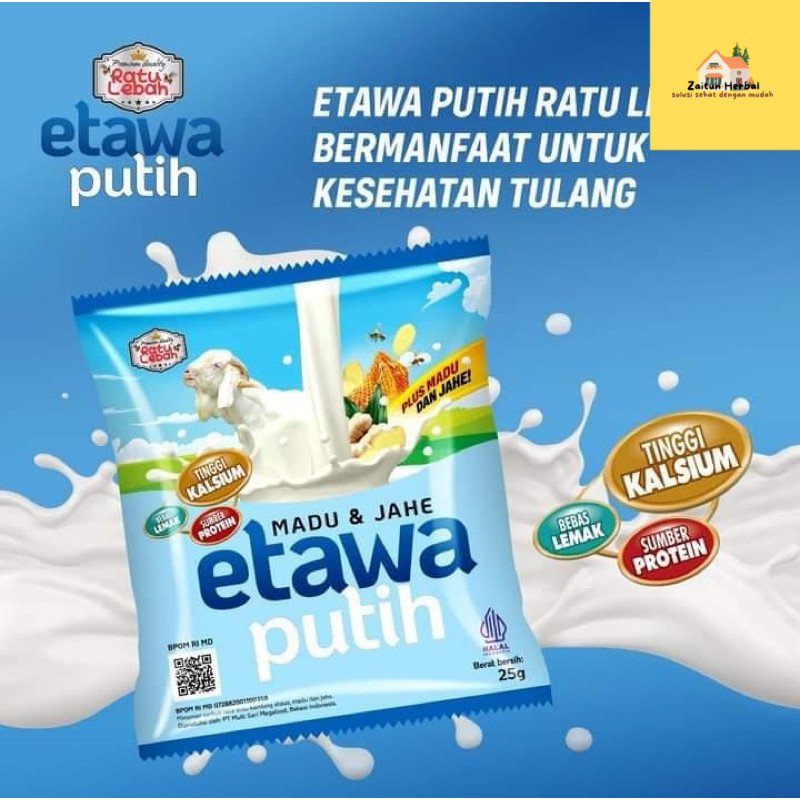 

Ratu Lebah Etawa Putih Rasa Madu & Jahe Kemasan Box (10 sachet)