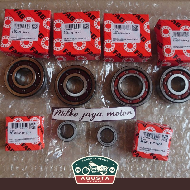 Bearing laher klaher mesin fullset kruk as gigi rasio racing keramik rx king k s rxk rxs rx spesial 