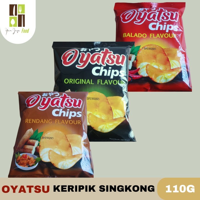 

Oyatsu Keripik Singkong / Snack Singkong Rasa Original / Balado / Rendang 110g