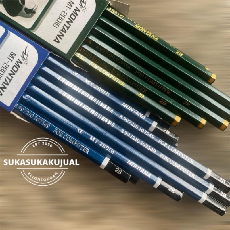 

bisa COD / ojek / instan pekanbaru / (ECER)pensil montana hijau biru
