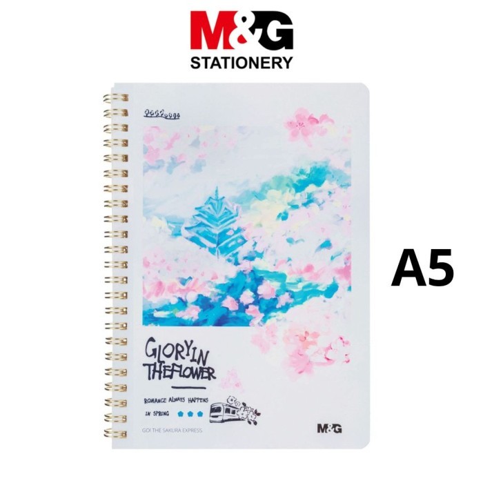

Notebook Spiral A5 M&G APNDC010 Sakura Time Buku Tulis Catatan Bergaris Ruled 60 Halaman - Satuan - Notebook Spiral, APNDC010