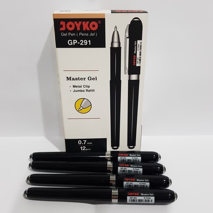 

Pulpen / Pena Joyko GP-291 Master Gel Black 0 ,7 mm - Lusinan
