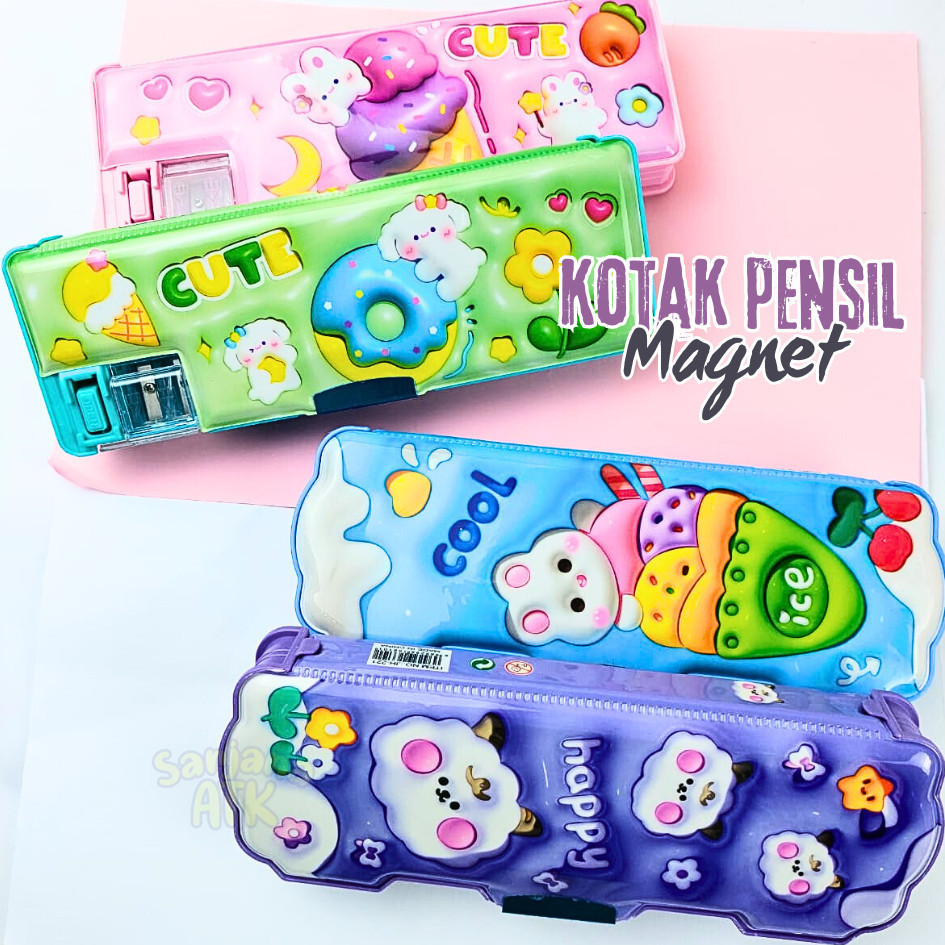 

Tempat Pensil / Kotak Pensil Magnet Motif 3D / Pencil Case Magnet GP-65082 SPS-122