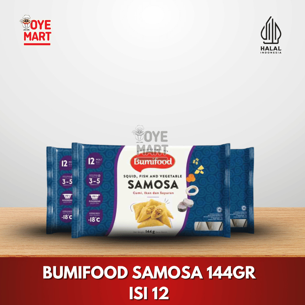 

BUMIFOOD SAMOSA 144GR ISI 12 DIMSUM SNACK KHAS INDIA ISI SEAFOOD DAN SAYURAN