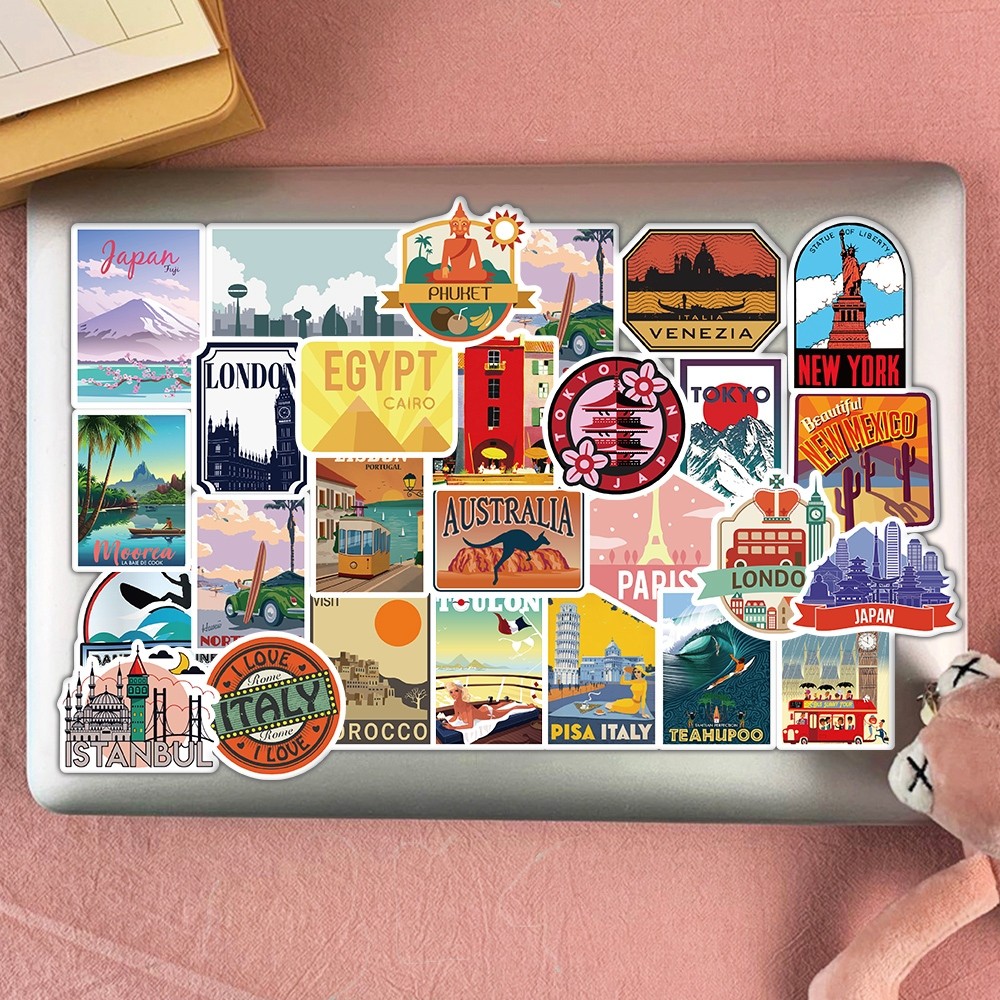

Stiker Aesthetic Pack Pemandangan Kota Perjalanan Global Decal Stiker Anti Air- Sticker Buku Skateboard Stiker Casing HP Stiker Laptop Helm Gitar Koper Gitar
