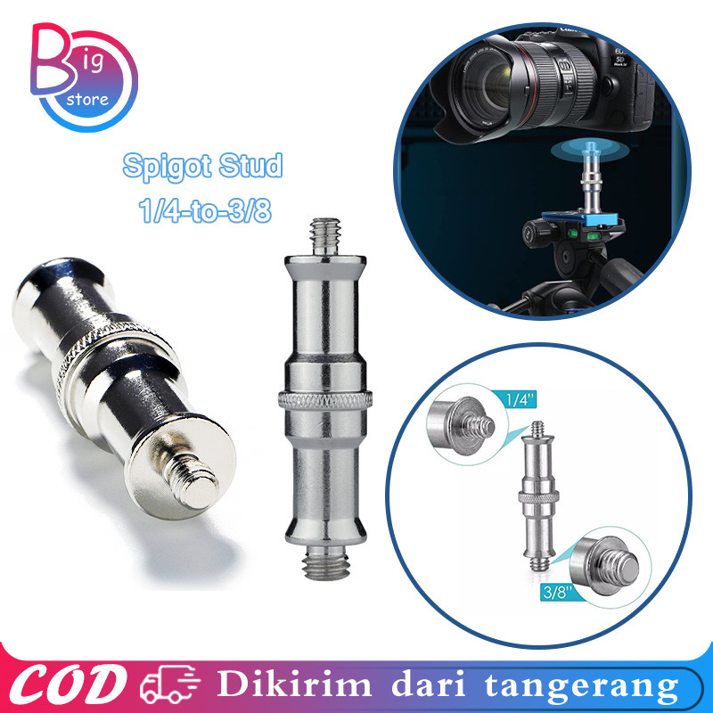Spigot Light Stand Female Adapter 1/4 Ke 3/8 Spigot Screw For Light Stand Tripod Universal