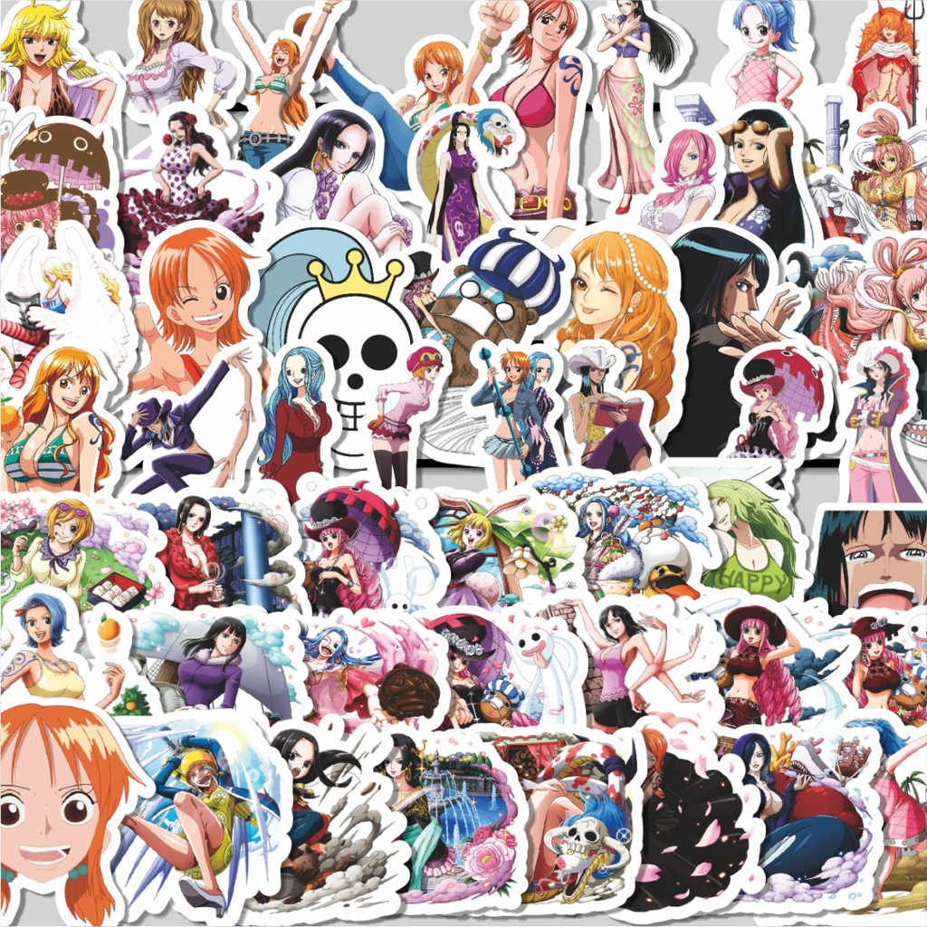 

Stiker Cutting Pack Stiker Anime One Piece Karakter Wanita Isi 100Pcs Series Aesthetic Lucu Keren Untuk Koper Bahan Vynil