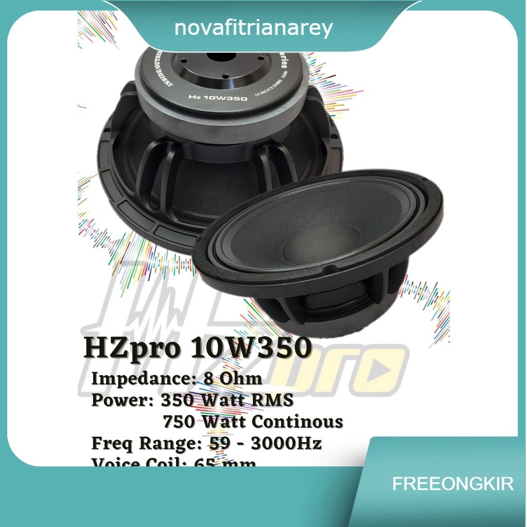 Speaker 10 Inch HZ PRO 10W350 Original