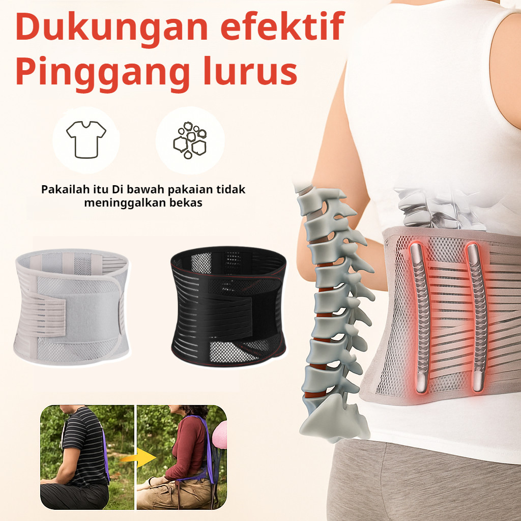 ❤️Kirim Dalam 24 Jam❤️Sabuk Penyangga Pinggang Terapi /Sabuk Terapi Pinggang Mesh Ventilasi – Cegah 