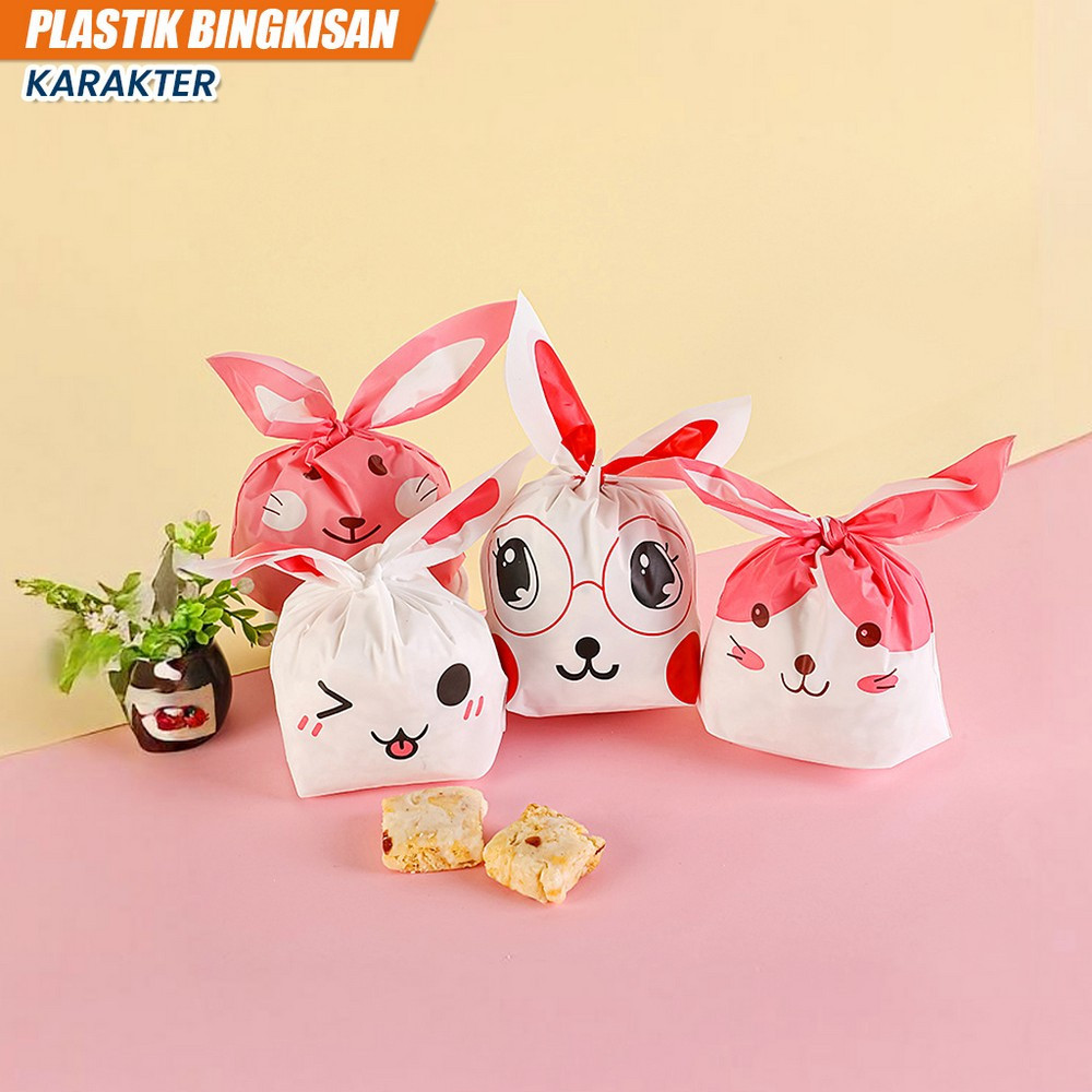

[GLD] Plastik Goodie Bag Kecil Karakter Kelinci Lucu / Plastik Bingkisan Ultah Anak / Kantong Souvenir Snack Rabbit Plastic Bag Stockami C1181