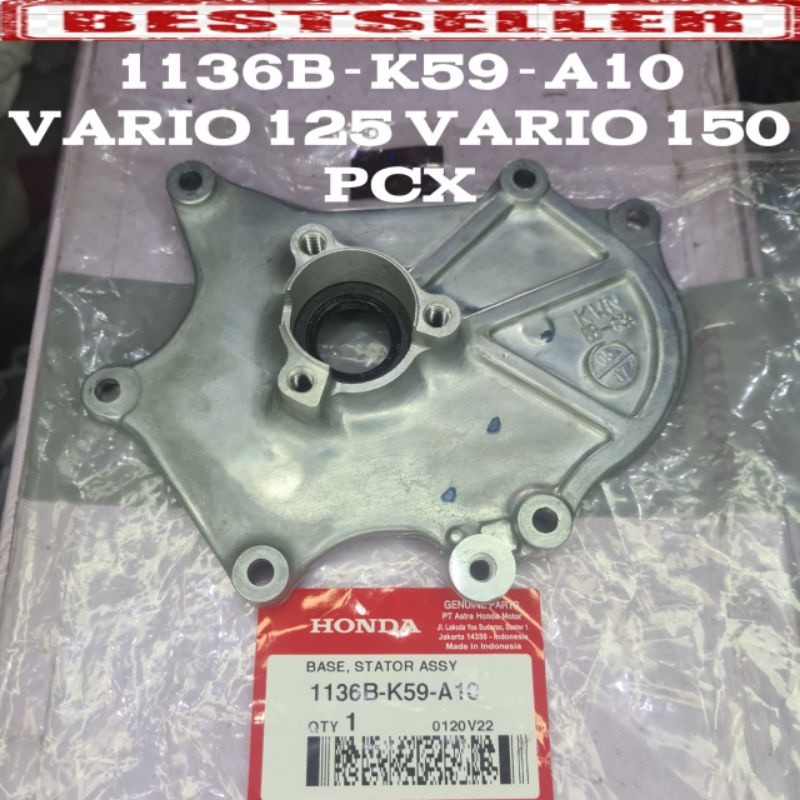 AXANSHOP 1136B-K59-A10 TEMPAT DUDUKAN  SPUL MAGNET VARIO 125 VARIO 150 PCX ADV TUTUP POMPA OLI BASE 