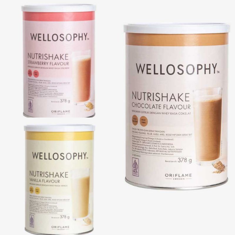

BARU Wellosophy Nutrishake Strawberry/Chocolate/Vanilla Flavour 378gr