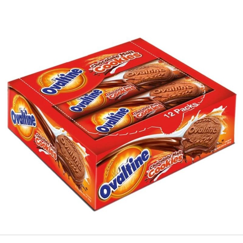 

Ovaltine Chocolate Malt Cookies 24gr 1 Pack isi 12