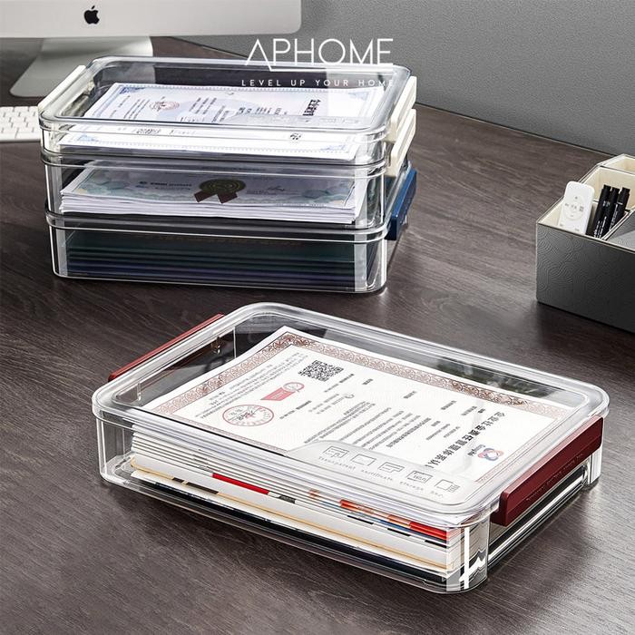 

Promo APHOME Kotak Penyimpanan Kertas dan Map File Organizer Transparent Paper Box Storage Clear MAPRAJA - Medium, Putih Terlaris