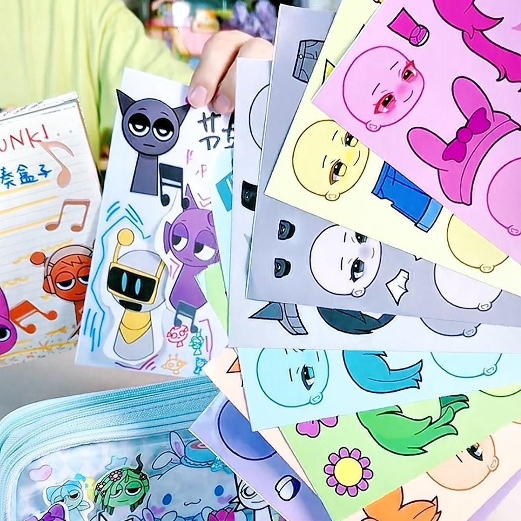 

STIKER SPRUNKI SATUAN/ GANTI MUKA WAJAH/ KREASI SUSUN KARAKTER DIY/ STICKER EDUKASI AKTIFITAS