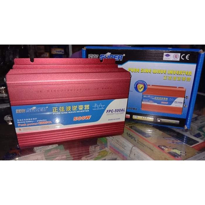 Power Inverter Pure Sine Wave 500 Watt 12V - Suoer
