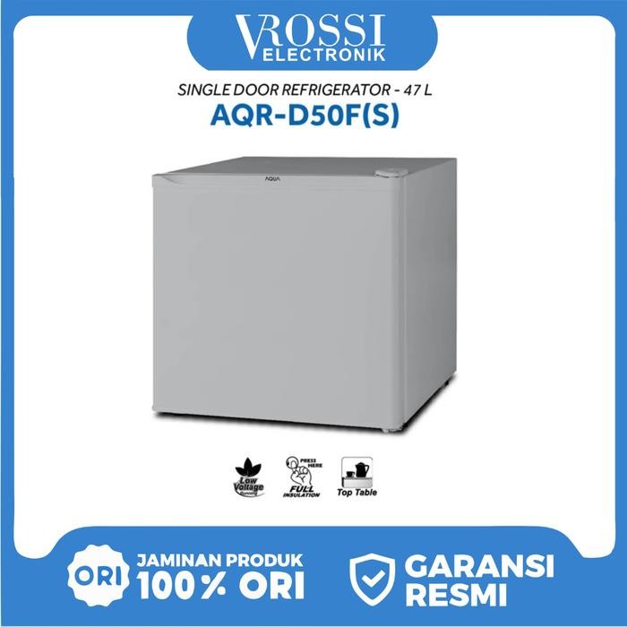 Aqua Japan Kulkas Portable Mini Bar AQR-D50F 47 Liter - Silver
