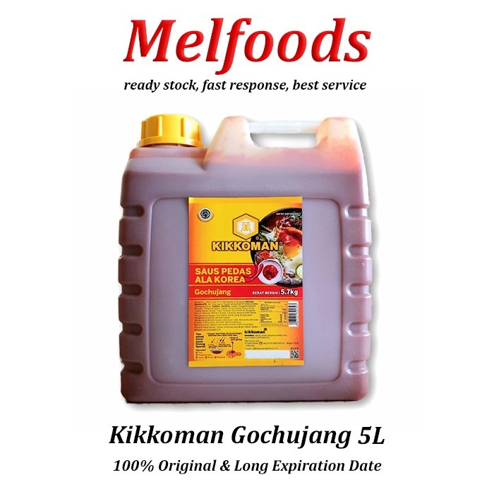 

Kikkoman Saus Pedas Ala Korea Gochujang Sauce HALAL 5L / 5.7KG Jerigen