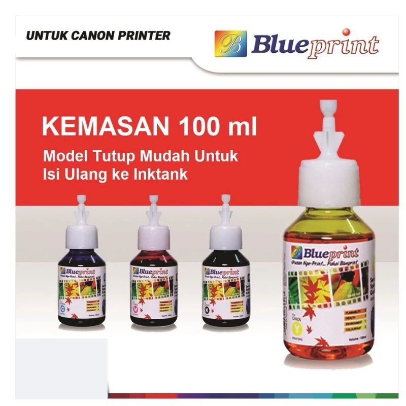 Tinta Canon 100ml Blueprint Tinta Refill Tinta Printer Canon IP 2770 MP 287 G1000 dll 100ML