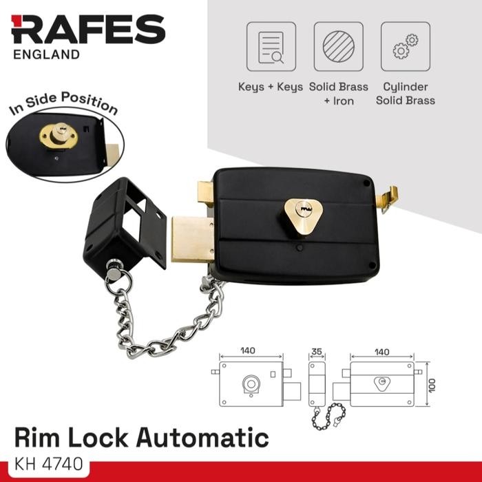 

DOOR LOCK RAFES RIM LOCK AUTOMATIC
