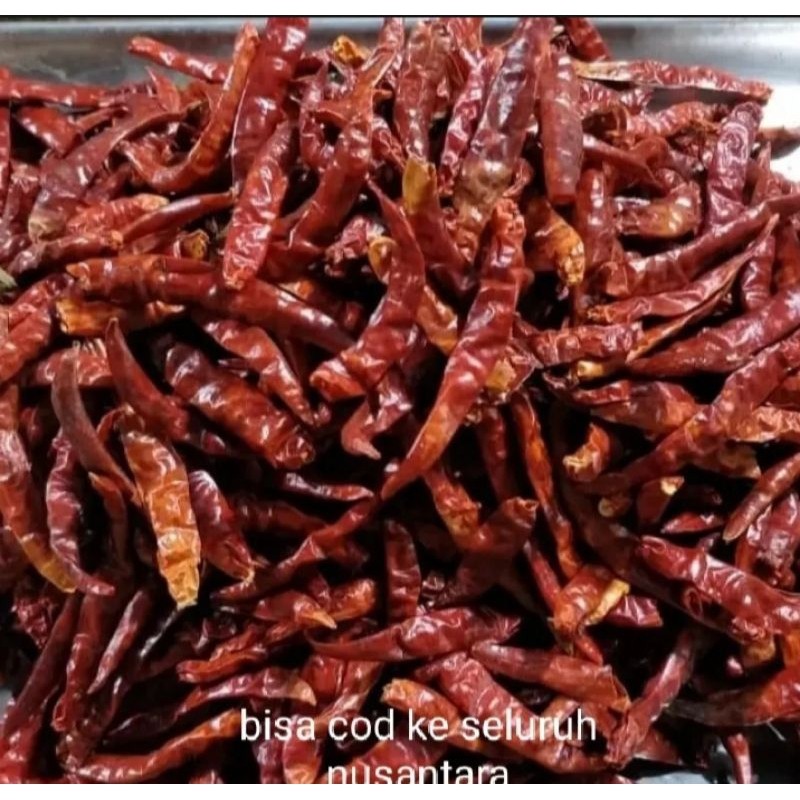 

Cabe rawit kering tanpa tangkai super pedas kemasan 500gram4