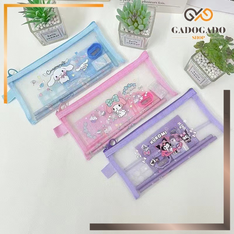 

GGS Kotak Pensil Set Jaring Sanrio Cinnamoroll Kuromi Melody Y3512
