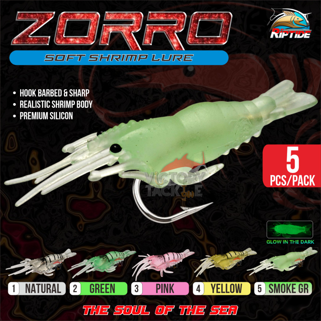 Umpan Pancing Soft Shrimp Lure Riptide Zorro – Realisme Udang untuk Hasil Maksimal Victory Trans Cas
