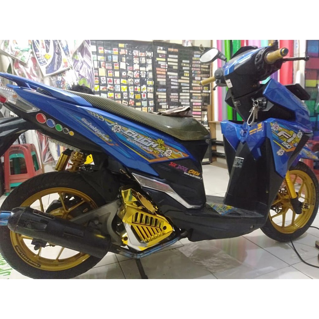 Striping Transparan Hologram Vario Led 125 vario Led 150 Flowers