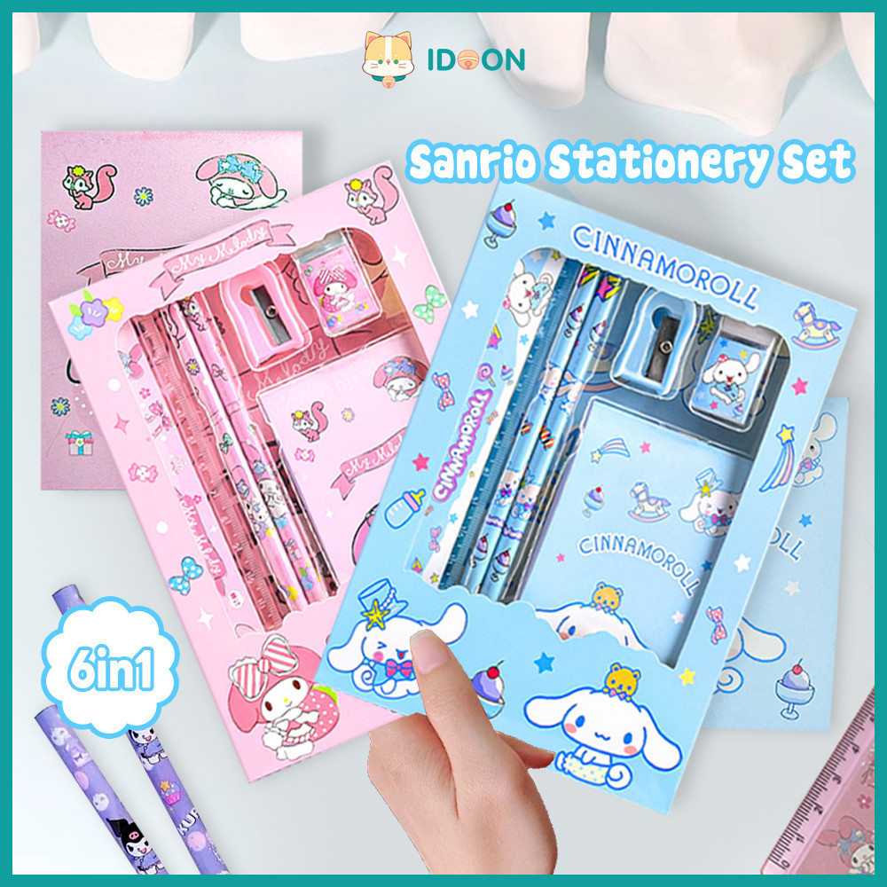 

IDOON 6In1 Alat Tulis Set Karakter Kotak Pensil Anak Lucu