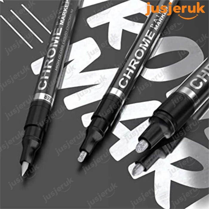 

[New Arrival] JFactory Spidol Permanen Marker Metallic Chrome Tahan Air Berkualitas - Silver 3 mm