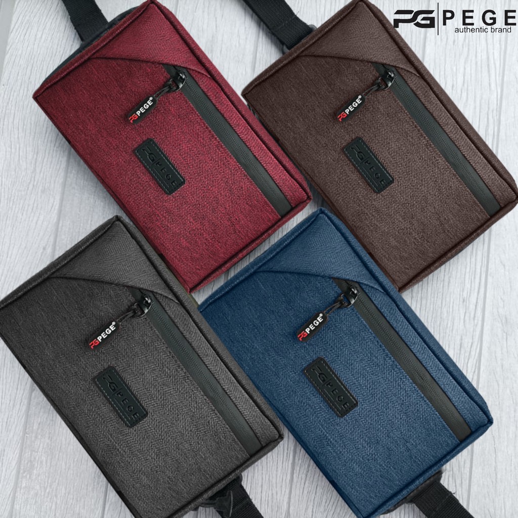 Tas Selempang Waistbag 3IN1 Bahan Kanvas PEGE Hero Tas Hanbag Pria Wanita Unisex - PG 9057