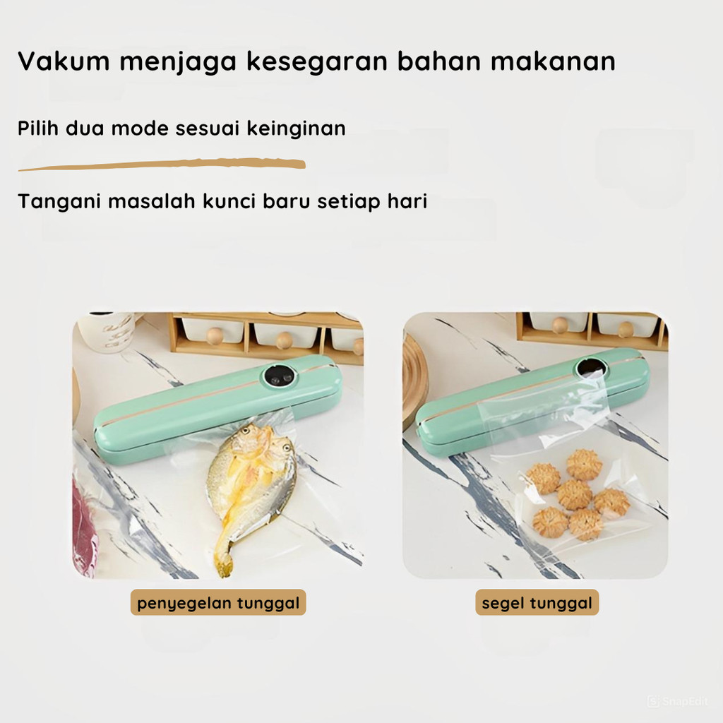 [XGoods] Vacuum Sealer Food / Alat Mesin Pengemas Makanan Frozen / Mesin Press Makanan TermurahMesin