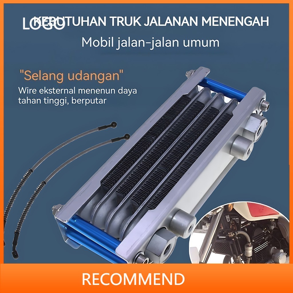 CASH ON DELIVERY Universal Oil Cooler Engine Transmission Oil Cooler Cooling Radiating System with F